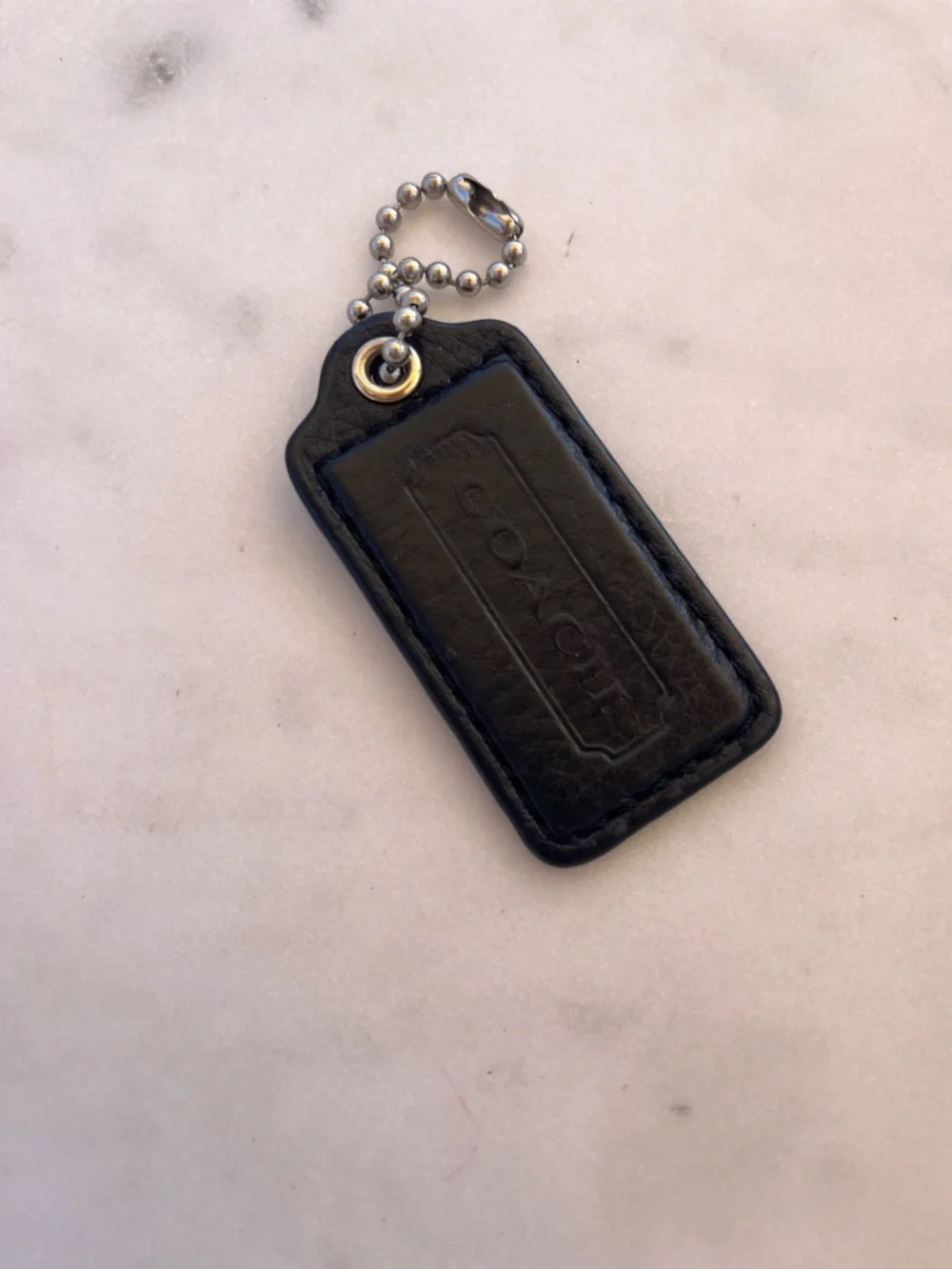 COACH Vintage Leather Hang Tag, Black - Picture 3 of 3